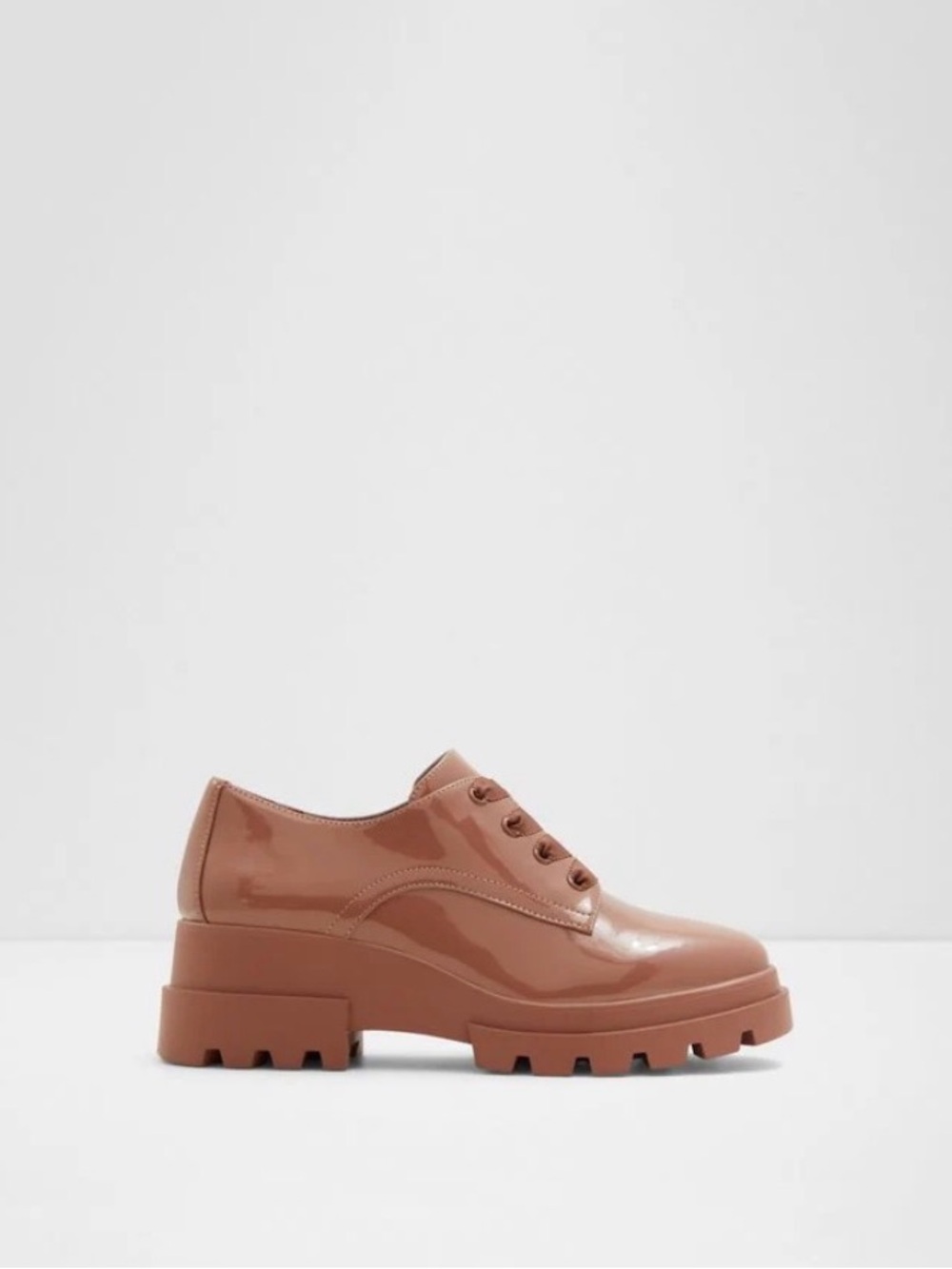 Aldo Glossy Blush Platform Lace-Up Oxfords | 6